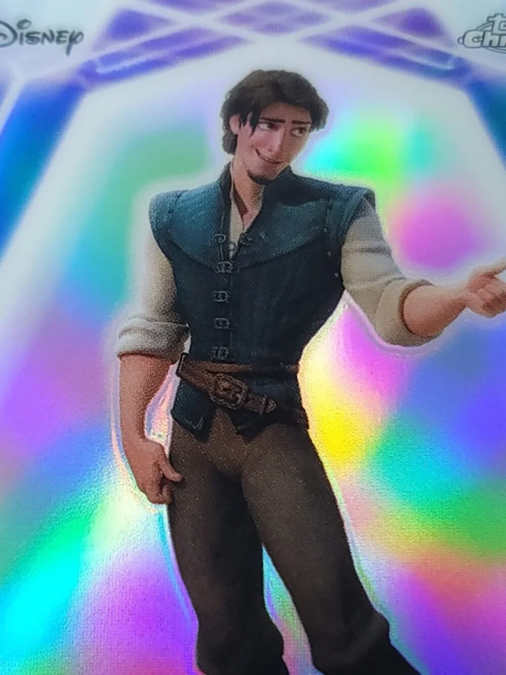 Flynn Rider Topps 2026 Disney Neon Holo Chrome Refractor Limited 197/199 CNE